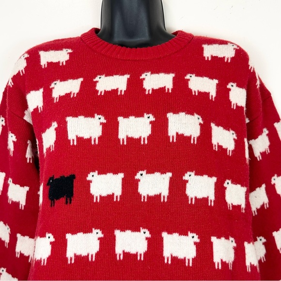 Warm & Wonderful x Rowing Blazers Princess Diana Black Sheep Wool Sweater Size S - Picture 9 of 16